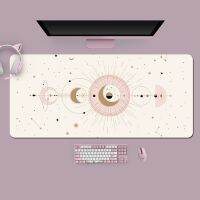 Extra Large Kawaii Gaming Mouse Pad Space Moon Phase Star Galaxy XXL Desk Mat Water Proof Nonslip Laptop Desk Accessories