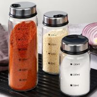 hotx【DT】 Sealed Seasoning Bottle Set Multiple Hole Pattern Glass Jar Shaker Moisture-proof Supplies