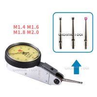 M1.4 M1.8 M2 Thread 2mm Head OD 15mm 18mm 36.5mm Length Ruby Head Pin Gauge Micrometer Tip Lever Dial Test Indicator Probe