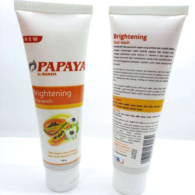 Papaya Face Wash Brightning / Facial Wash / Sabun Muka by Mamaya
