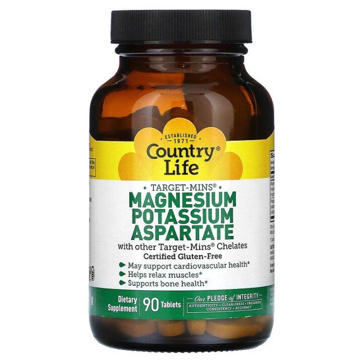 Magnesium, Potassium, Aspartate, 90 Tablets Lazada PH