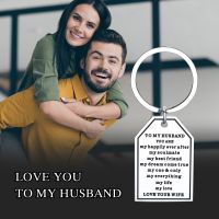 【LZ】❆☍✘  Para o meu marido aço inoxidável chaveiros presentes do dia dos namorados para homem aniversário aniversário aniversário presente de amor para ele