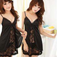 ✧✧✤ Hearsbeauty ชุดคอวี V-Neck Lace ชุดนอนเร้าอารมณ์ Babydoll Sleepwear