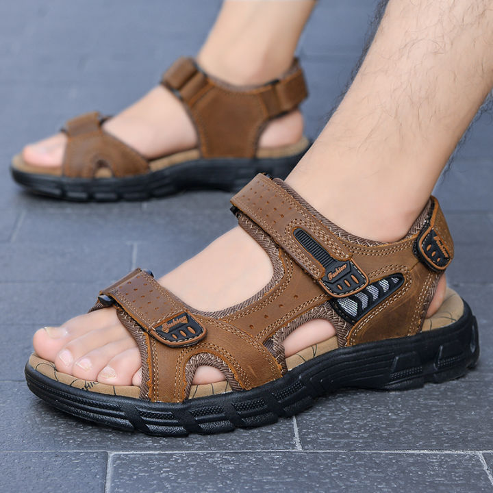 schol-รองเท้าหนังรองเท้ากีฬาสำหรับผู้ชาย-รองเท้าแตะแบบผูกเชือกรองเท้าแตะชายหาดกลางแจ้งรองเท้าแตะชายหาดตีนตุ๊กแก