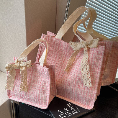 Large Capacity Canvas Bag Womens Japanese Ins Class Commuter Shoulder Bag Summer Versatile Gift Hand Bag