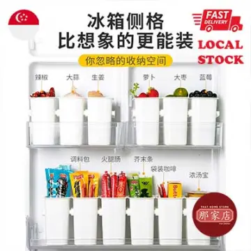 6pcs Refrigerator Side Door Storage Box, Food Separate Organizer