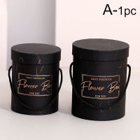 Fzbm 1PC Wedding Party Flowers Gift Box Bouquet Packaging Box Handheld Flower  Round Boxes Florist Box Gift Boxes