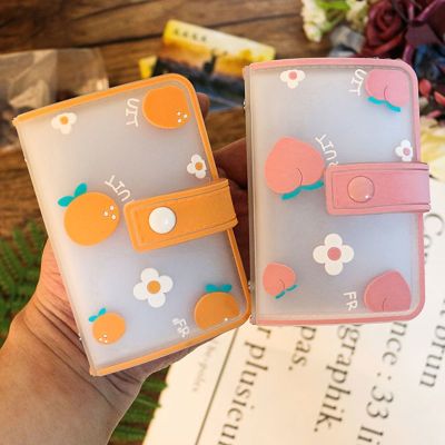 Name Card Holder Book Portable Photocard ID Mini Photo Album 20 Pockets Jelly Glue Home Picture Case Storage Lovely Fruit Cute