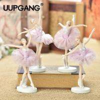 Resin Dancer Ballet Girls Angel Girl Miniature Ornaments Home Desk Cake Bookshelf Decor Decoration Frame Gifts Figurines Crafts