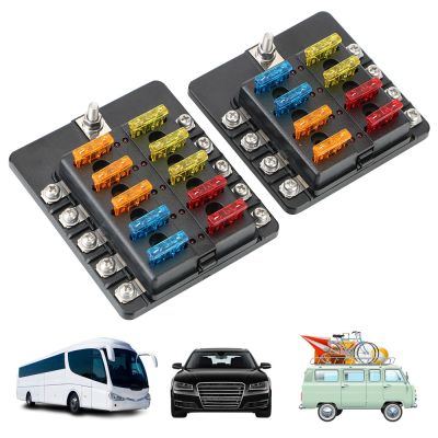 Circuit insurance M5 Stud With LED Indicator Light 32V 100A Fuse Box Holder For Auto Car Marine 8 Ways 10 Ways Blade Fuse Block