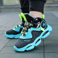 High-Top Childrens Basketball Shoes Kids Girls Light Soft Sole Breathable Sneakers for Boys Casual Sports Running Shoes Red