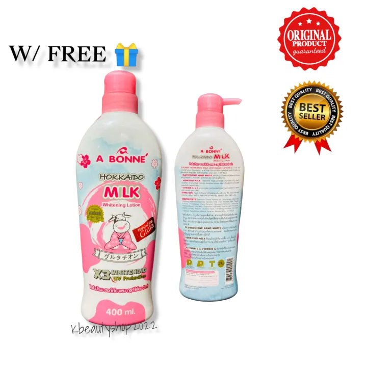 A Bonne Hokkaido Milk Whitening Lotion 400ml [guaranteed Original 