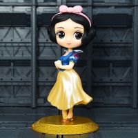 14Cm Disney Princess Q Posket Sonw White Figures Toy Beauty And The Beast Model Dolls Gifts For Girls