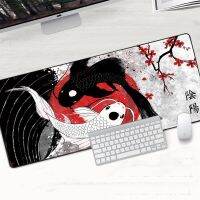 YinYang Art Mousepad Koi Fish Large Mouse Pad Keyboard Desk Mat Cute S XL XXL Nonslip Office Deskpad Art Mausepad Rubber Slipmat