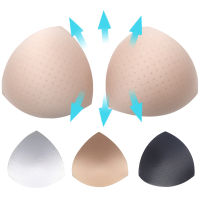 2Pcs 1คู่ฟองน้ำ Pads Push Up Breast Enhancer ที่ถอดออกได้ Padding แทรกถ้วยสำหรับชุดว่ายน้ำบิกินี่ Padding Breathable