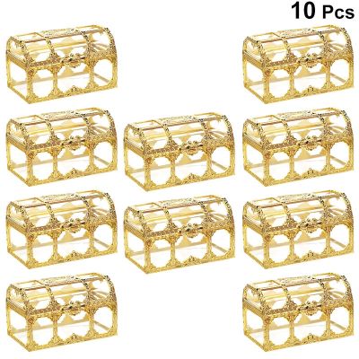 10Pcs Candy Box Pirate Treasure Chest Shape Sugar Chocolate Containers Jewelry Storage Case Christmas Party Wedding Gift Boxes