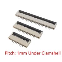 10Pcs FPC Connector FFC 1.0mm Flat Cable Under Clamshell Type Socket 4P 6P 8P 10P 12P 14P 16P 18P 20P 24P 30 Pin