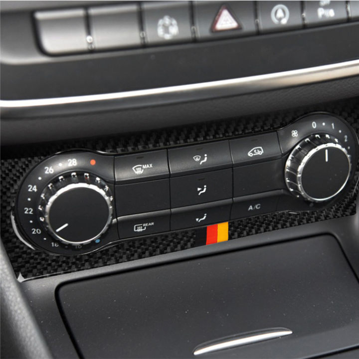 cw-applicable-a-class-gla-cla-carbon-fiber-central-control-air-conditioning-knob-panel-interior-modification-stickers-auto-parts