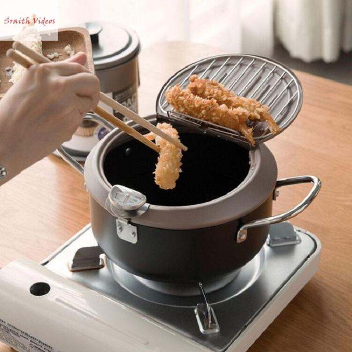 SRAITH Mini Potato Cookware Potable Tempura Kitchen Drainer tempura pot ...