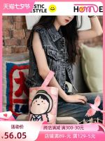 Xiaokou Illustrator Cooperation Model Love Meatballs Cute and Versatile Wooden Ring Hand Carrying Bucket Bag Portable Female 【BYUE】