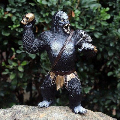 OozDec Gorillas King Kong โครงกระดูกเกาะนักรบต่อสู้โหมดพีวีซีสัตว์รูปแบบการตกแต่งแอ็คชั่นบทบาทการเล่นเรื่องราวของเล่น