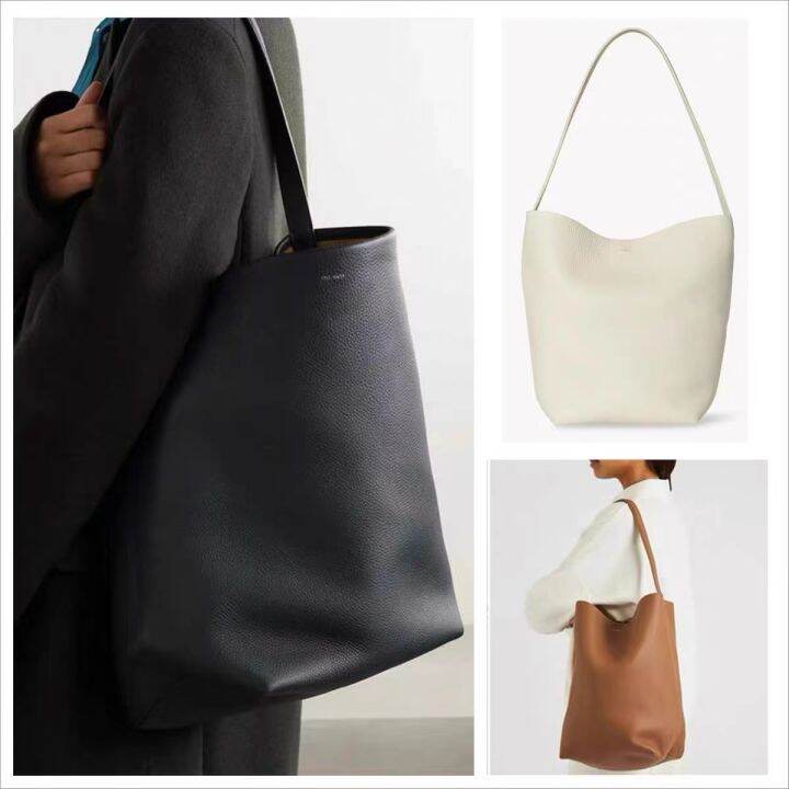 Ready Stock】The Row Bag Is Made Of Genuine Leather, With A Large Capacity,  Niche And High-End Feel. One Shoulder Large Commuting Tote Bag With Lychee  Pattern Bucket Bag | Lazada.Vn