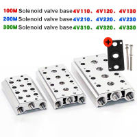 นิวเมติกวาล์วSolenoid 4V110 4V210 4V310 Airท่อไอเสีย 100M 200M 300Mแผ่นวาล์วฐานManifoldพร้อมอุปกรณ์เสริม-ggfjgkugkgkkjuki