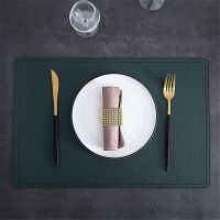 【CW】 Placemat Leather Dining Table Insulation Non Placemats Bowl Coaster 45x30CM