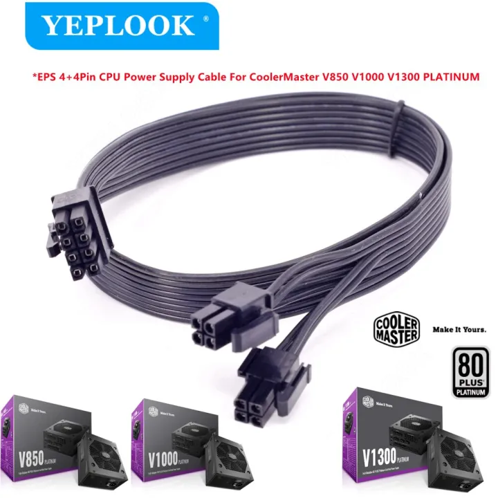 CPU Power Supply Cable 8Pin to 8Pin EPS 4+4Pin 60CM 18AWG For