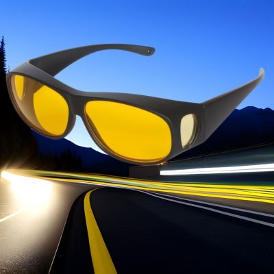 แว่นสำหรับขับรถกลางคืน ช่วยเพิ่มความสว่าง 20% เพิ่มทัศนวิสัย สามารถสวมทับ แว่นเดิมได้