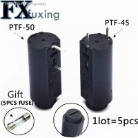 ❒▪ 10Pcs 5Set PTF45 PTF50 Safety Socket 5x20 Imported Fuse Holder PCB Plug-in Welding Vertical Base With 5pcs Glass Fuse PTF-45/50