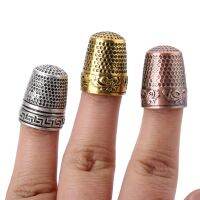 ☂✥✢ 0.9 /2.3cm Sewing Thimble Finger Protector Anti-slip Metal Classical Pattern Hard Tools Needles Partner Knitting Gifts Wife Mom