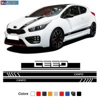 Racing Sport Car Hood Decal Bonnet Body Kit Side Stripes Skirt Sticker For Kia Ceed GT Line Accessories