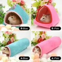 Tunnel Pet Sleeping Bed Small Animals Hamster Toys Cage Hammock Warm Sleeping Nest Hammock Cage Hamster Hanging House Pet Bed
