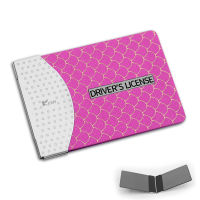 KEMY Russian Driver License Holder Case Pu Leather Drivers License Wallet Fashoin Pink Driving License Cover for Auto Documents