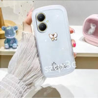 เคสโทรศัพท์พร้อมส่งสำหรับ VIVO V29 5G Y27 Y78 Y36 V27 Y77 Y02 Y02A Y02T Y16 Y22 Y35 4G 2023เคสโทรศัพท์ใหม่ซิลิโคนมีตัวอักษรคริสตัลผีเสื้อระยิบระยับเคสป้องกันด้วยกล้องนิ่มกันกระแทก