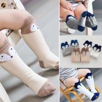 VFBF Autumn Cartoon 0-4 Years Girls Boys Infant Anti-slip Knee High Stocking Winter Warm Baby Tube Socks