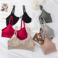 【jw】♗✺◑  Seamless Back Padded Push Up Adjusted Tube Workout Bralette Bras