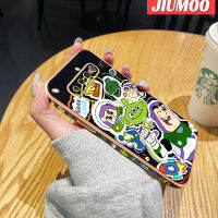 JIUMOO เคสปลอกสำหรับ Samsung S10บวกกับเคสโทรศัพท์กันกระแทกลายการ์ตูนมอนสเตอร์ขอบด้านข้างสี่เหลี่ยมต้นฉบับนุ่มหรูหราเคสป้องกันกล้องฝาหลังเต็มรูปแบบ