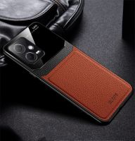 สำหรับ Xiaomi Redmi Note 12 5G เคสเลนส์กล้องถ่ายรูปปกป้องโทรศัพท์ Note12เคสสำหรับ Redmi กระจกซองหนัง PU กันกระแทกฝาหลัง