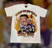 เสื้อยืดการ์ตูน เบ็ตตี้ บู๊พ (Betty Boop) สไตล์วินเทจ ผ้าฝอก (M/L/XL)