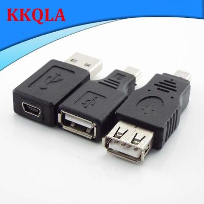 QKKQLA USB 2.0 A Female Male To Mini B 5-Pin Female/Male Connector Adapter For Mini Type-A B Jack Splitter OTG Converter