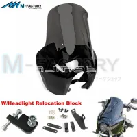 Motorcycle retro modified headlamp windshield haredana fairing 06-17 New Street bully deflector