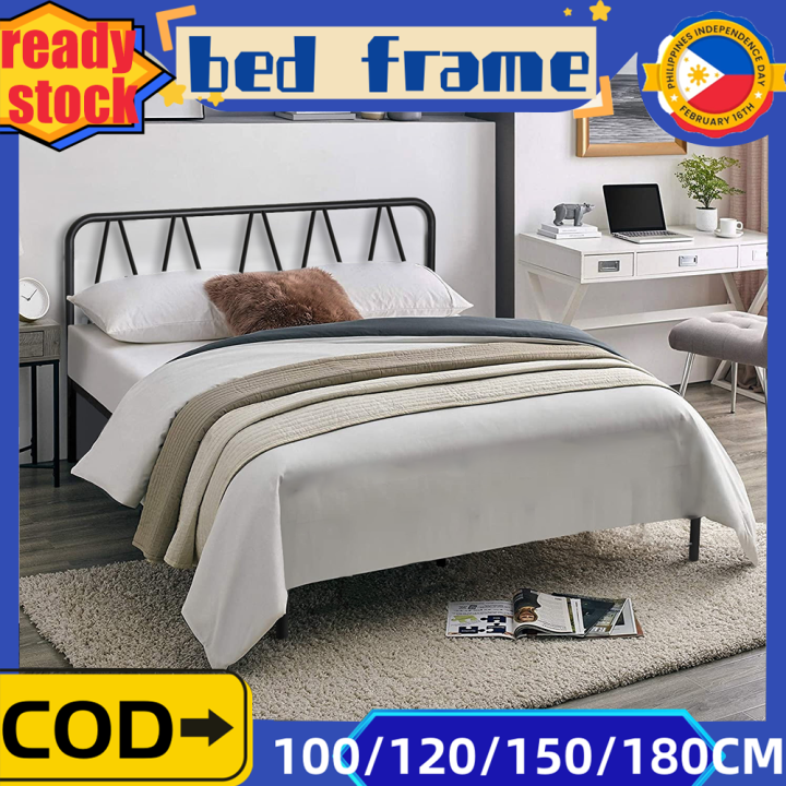 European iron bed double bed frame. Reinforced iron bed modern simple ...