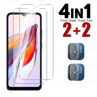 4in เคส1แก้วป้องกันสำหรับ Redmi Redmy Redme 12C เลนส์กล้องถ่ายรูปหน้าจอฟิล์มกันรอยสำหรับ Xiaomi Redmi 12C กระจก4G 6.71นิ้ว