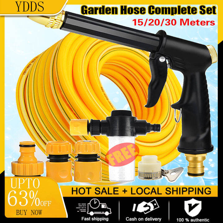15/20/30M Hose High Pressure Water Jet Pump Garden Hose Complete Set