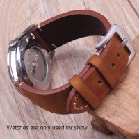 Watchbands 18 20 22mm Italian Genuine Leather Dark Brown Black Man Women Handmade Vintage Wrist Watch Band Strap Metal Buckleby Hs2023