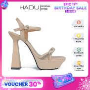 Giày cao gót 12p đế vuông quai xoắn đính đá Selina HADU M1210