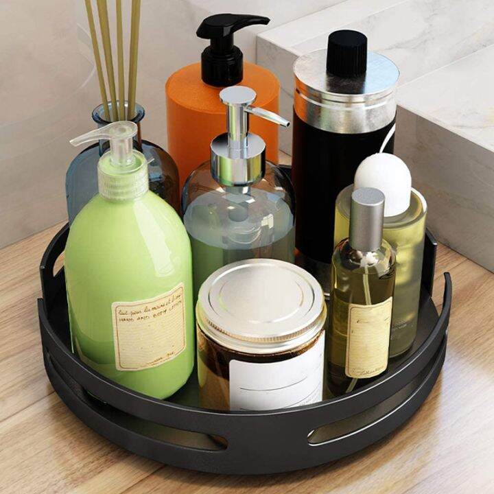 lazy-susan-turntable-cabinet-organizer-9-8-inch-plastic-clear-spinning-organization-amp-storage-container-bin-360-degree