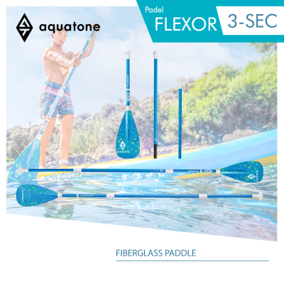 Aquatone Flexor 3-Sec Fiberglass Paddle ไม้พายสำหรับบอร์ดยืนพาย หรือ เรือยาง วัสดุอลูมิเนียม isup stand up paddle board